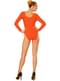 여자 오렌지 레오타드