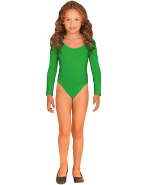 Dívčí přiléhavý oblek zelený