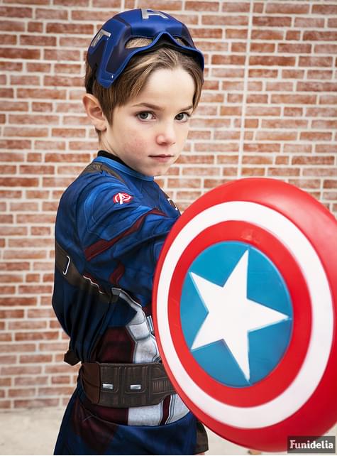 Disfraz de Capitán América Classic con Escudo para Niños