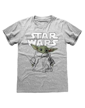 Baby Yoda T-shirt til mænd - The Mandalorian Star Wars