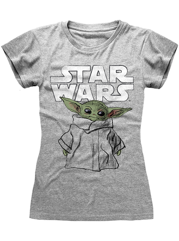 Baby Yoda für Damen T-Shirt Wars offizielle The Fans Star - Funidelia für Mandalorian 