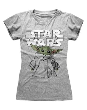 Дамска тениска с бебе Йода от „Мандалорианецът“ – „Междузвездни войни“