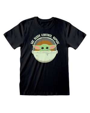 T-shirt Baby Yoda repeat para homem - The Mandalorian Star Wars