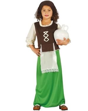 Costum de hangiu verde pentru fată
