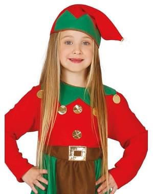 Déguisement lutin rouge travailleur fille