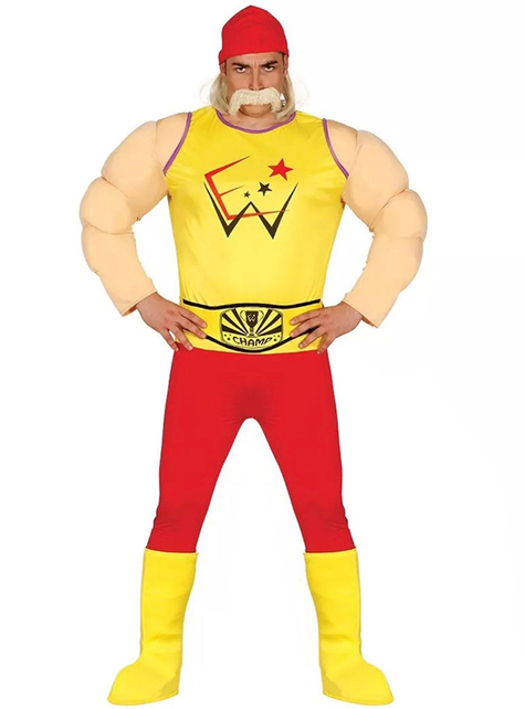 Disfraz de luchador Hogan para hombre