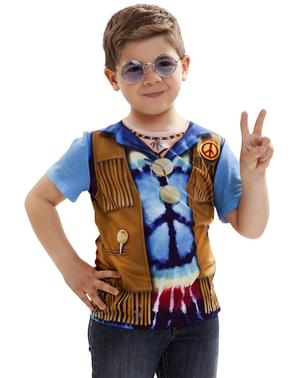 Camisola de hippie flower power para menino