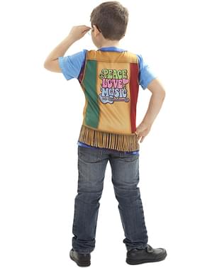 Camiseta de hippie flower power para niño