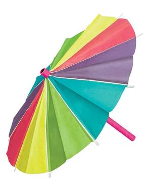 3 umbreluțe de hârtie colorate