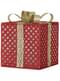 Caja de regalo navideña roja con luz