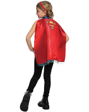 Cape Supergirl Cape dan Headband Kit