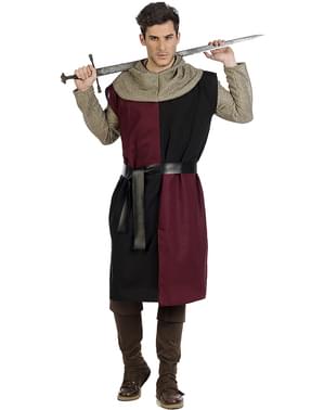 Fato de cavaleiro medieval Eduardo para homem