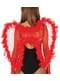 Ailes de démon avec dentelle et plumes rouges