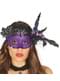 Violette venezianische Maske mit Federn