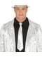 Silver sequin tie for adults
