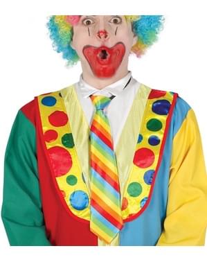 Meerkleurige clown stropdas voor volwassenen