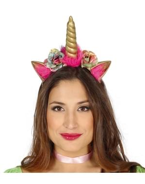 Diadem Enhörning i guld