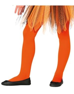Детски оранжеви чорапогащи