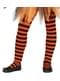 Zwart en oranje gestreepte heksen panty voor meisjes
