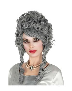 Perruque baroque grise femme