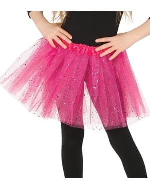Tutu rose paillettes fille