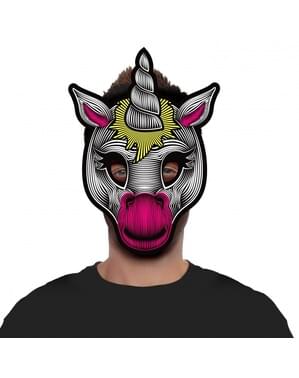 Maska svítící jednorožec pro dospělé