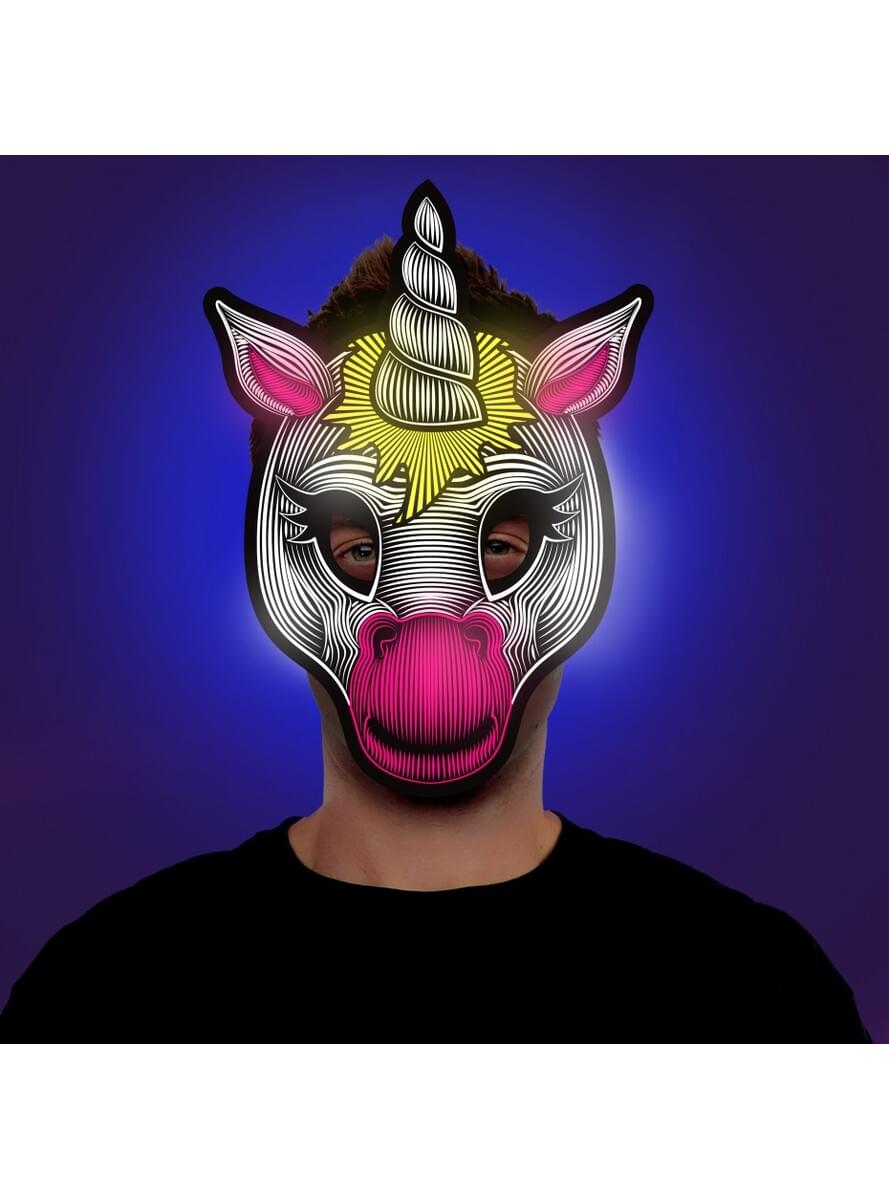 Világít Unicorn maszk felnőtteknek