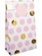 5 polka prik tasker i lyserød og guld - Pattern Works Pink