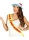 Yellow Feliz cumpleaños sash for adults