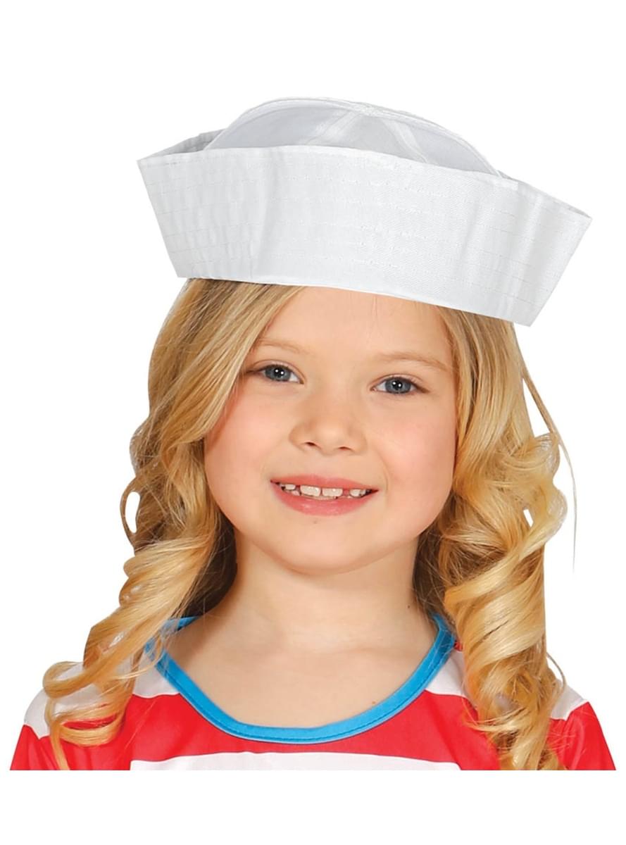Gorro de marinheiro branco infantil