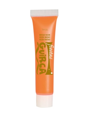 Maquilhagem laranja neón em creme tubo 10 ml