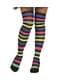 Multi-coloured striped witch tights for women