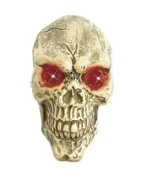 Teschio decorativo misura reale occhi LED