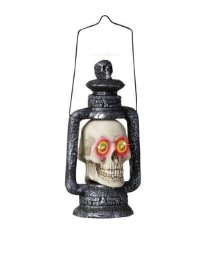 Oljelampe Skalle med Øyne som bytter Farge