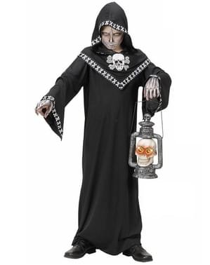 Lykta med dödskalle med skimrande ögon