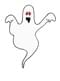 Fantasma de decoração com olhos brilhantes