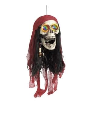 Calavera pirata colgante con ojos de color cambiante