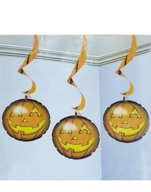 Décoration à suspendre citrouilles gonflables