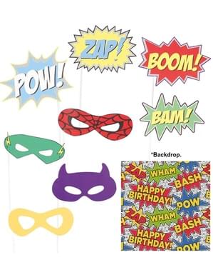 9 db szuperhős és photocall hátter