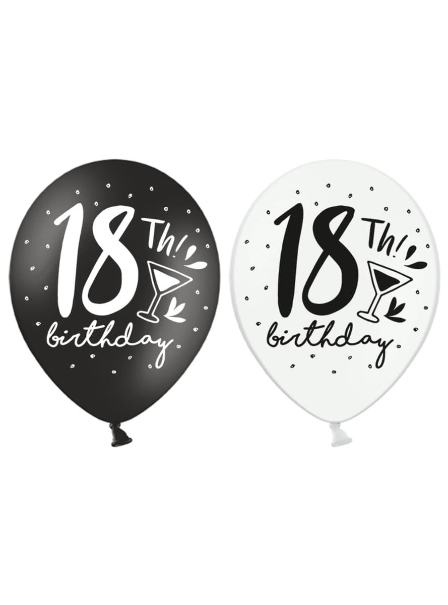 6 sterk loftblöð 18 afmæli (30 cm)