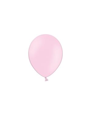 100 balon ekstra kuat berwarna pink metalik (23 cm)