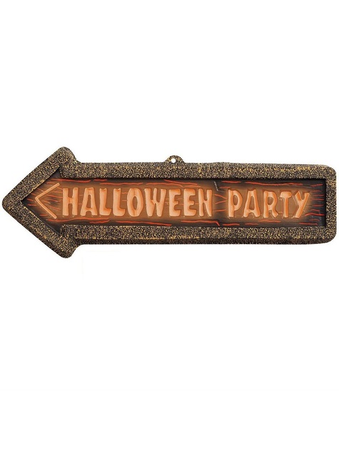 Cartel Halloween Party fluorescente 3D