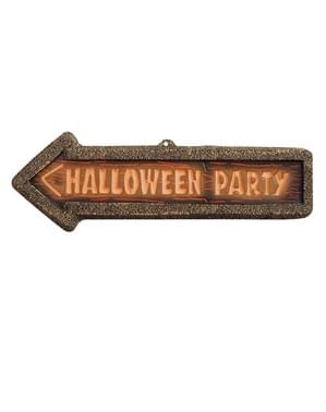 Плакат флуоресцентен 3D Halloween Party
