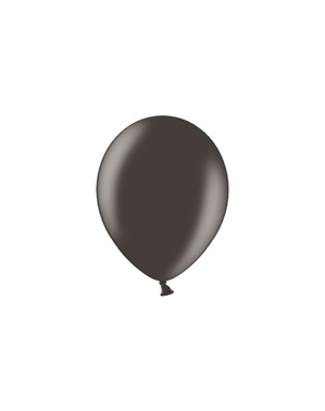 10 balon ekstra kuat berwarna hitam metalik (27cm)