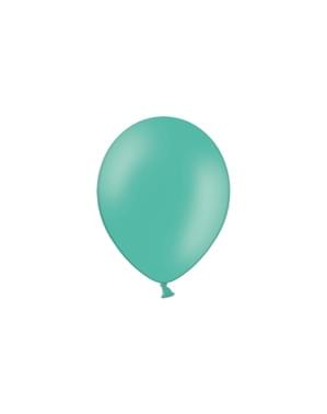 10 balon ekstra kuat berwarna biru pastel metalik biru (27cm)