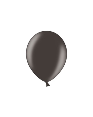 10 balon ekstra kuat berwarna hitam metalik (30 cm)