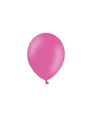 10 Balon Kuat di Metallic Pink, 27 cm