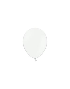 100 Strong Balloons in White, 12 cm