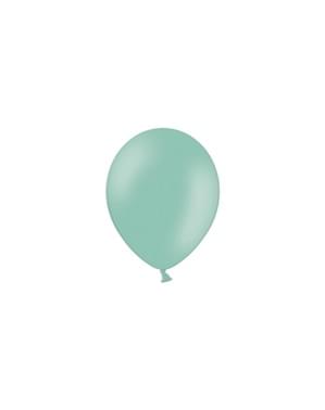 100 Strong Balloons in Mint Green, 12 cm