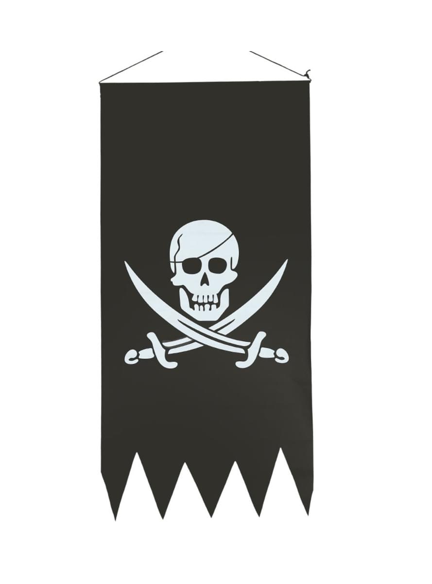 Fahne schwarzer Pirat mit Totenkopf